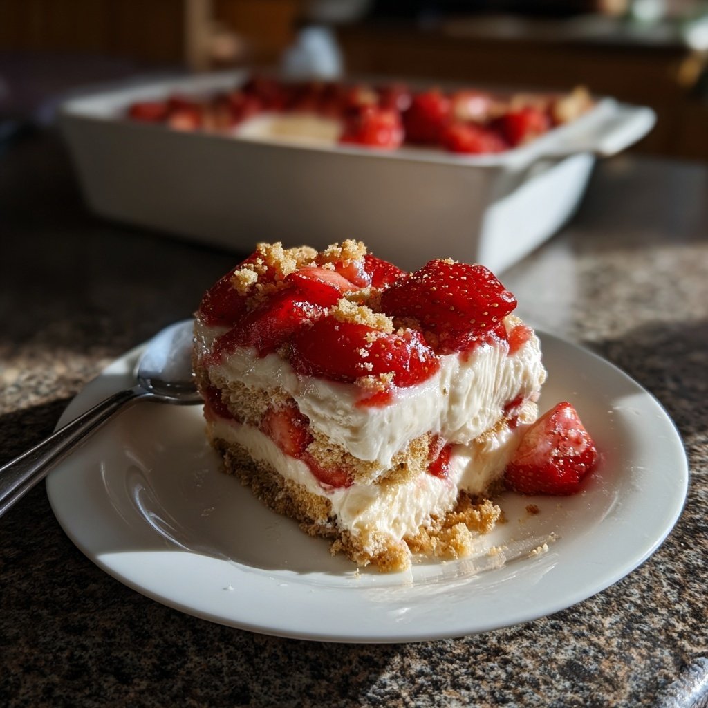 Erdbeer Schicht Dessert Mit Joghurt