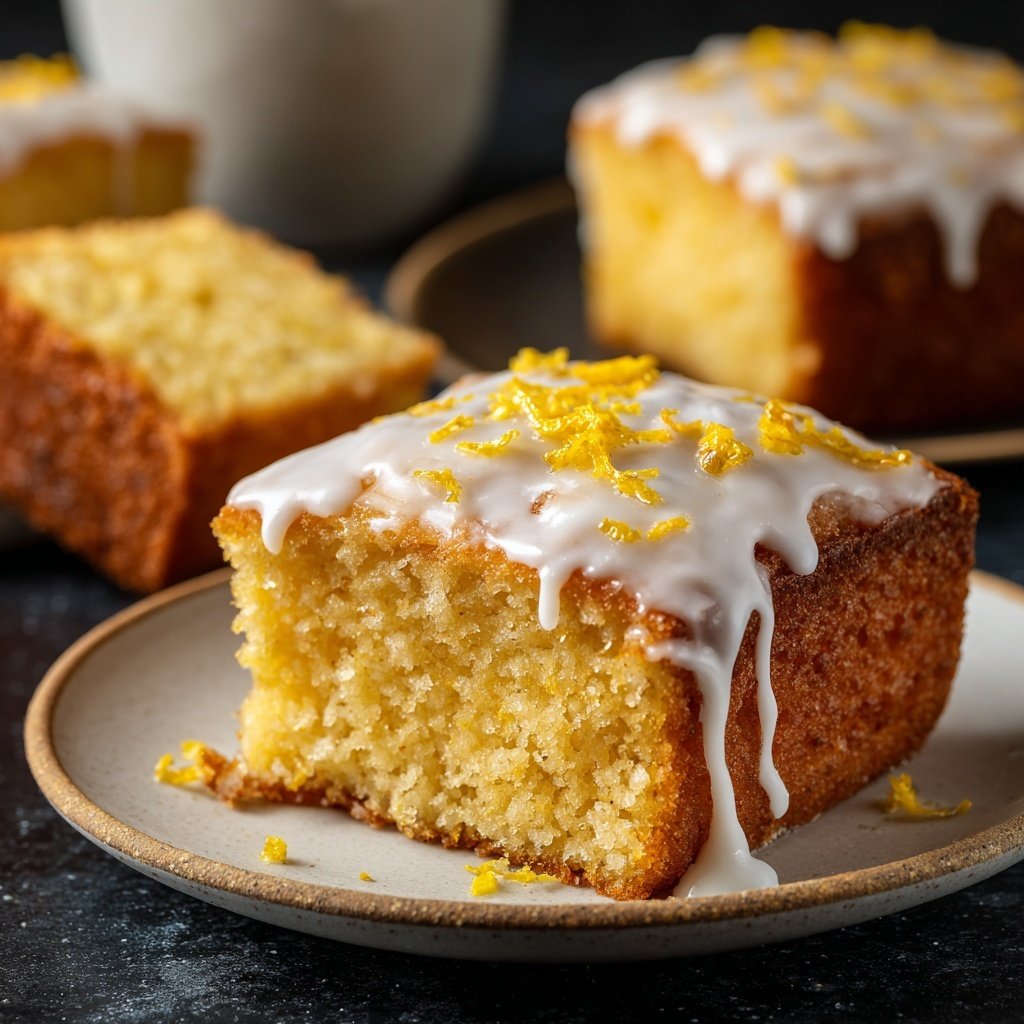 Zitronenkuchen mit Joghurt und Vanille