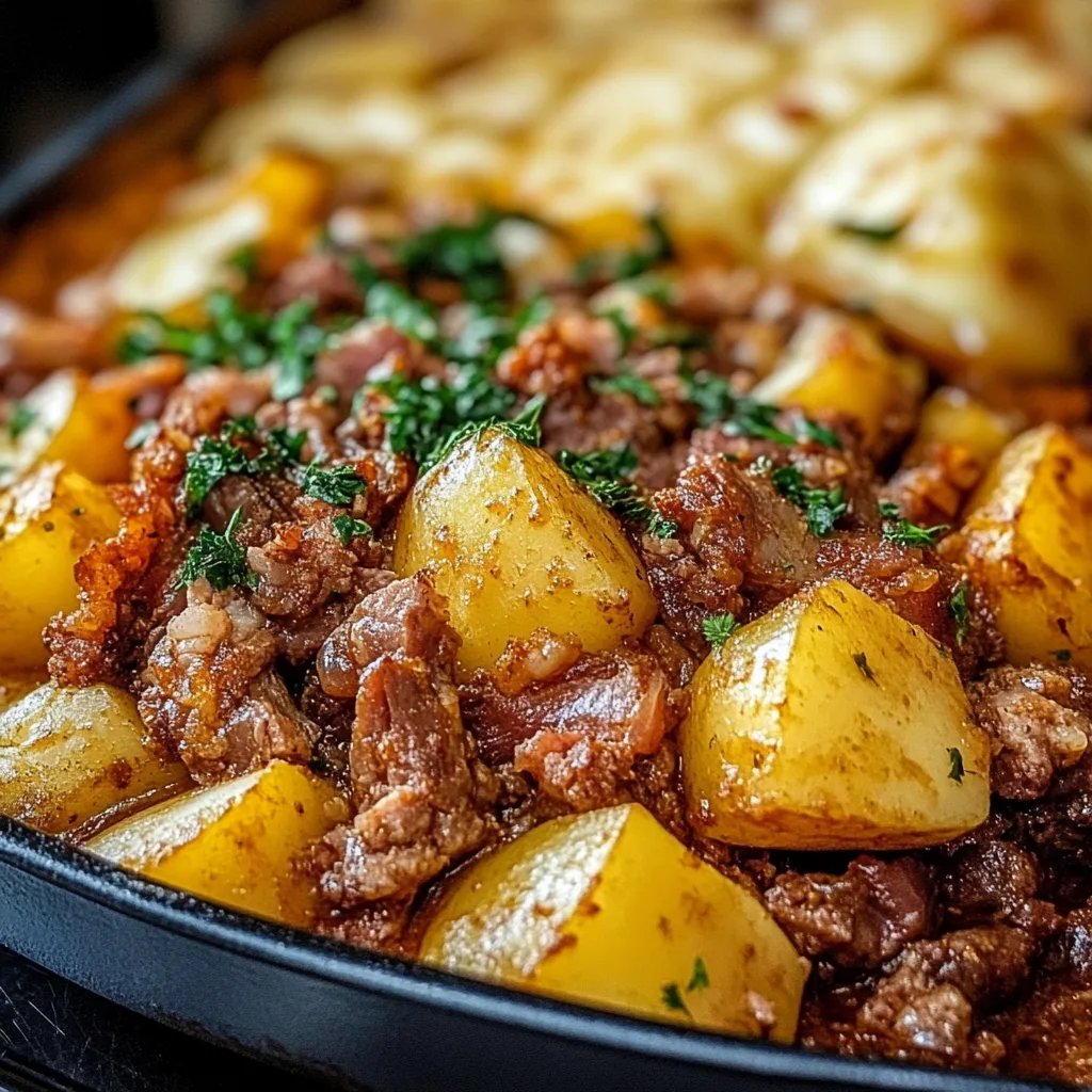 Kartoffelpfanne mit Hackfleisch
