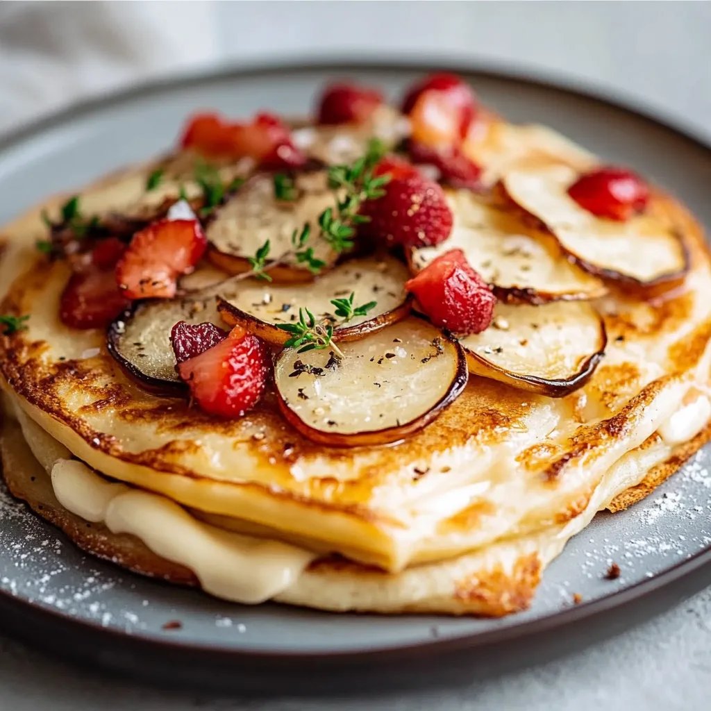 Pfannkuchen mit Quark-Füllung