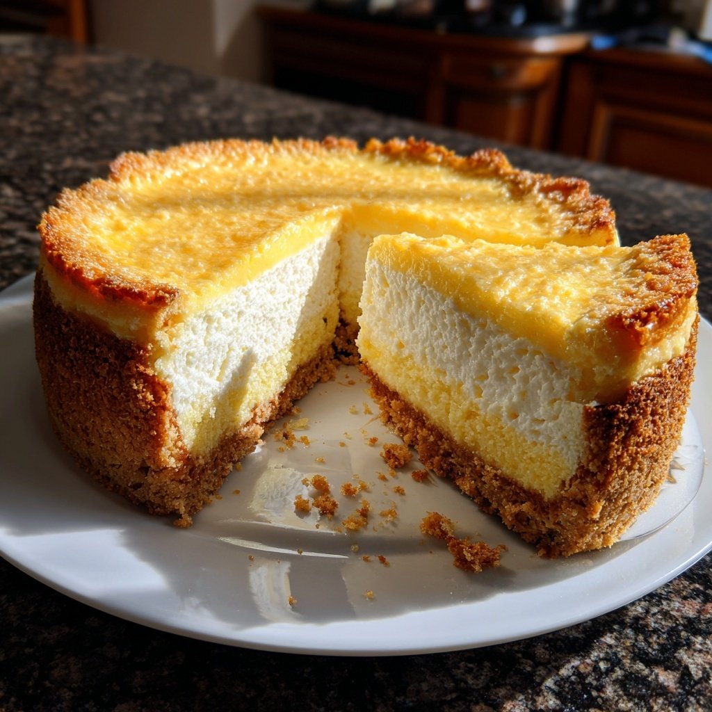 Käsekuchen mit Zitronenboden