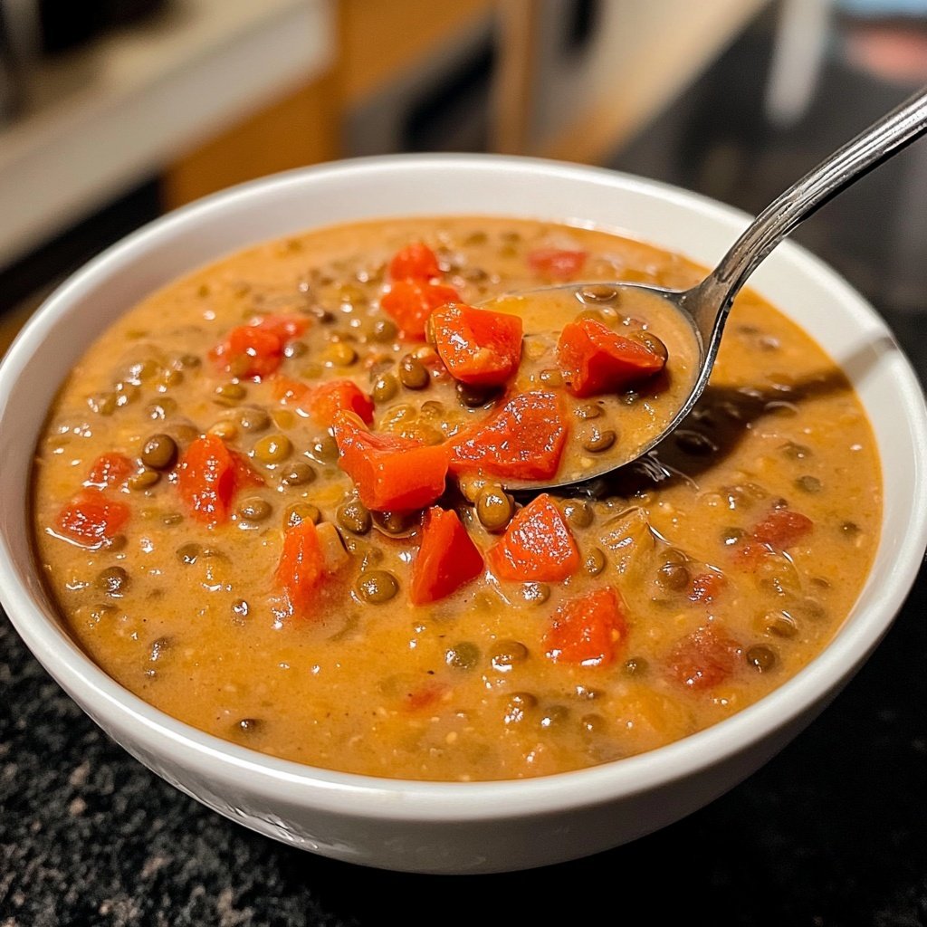 Linsensuppe mit Tomaten