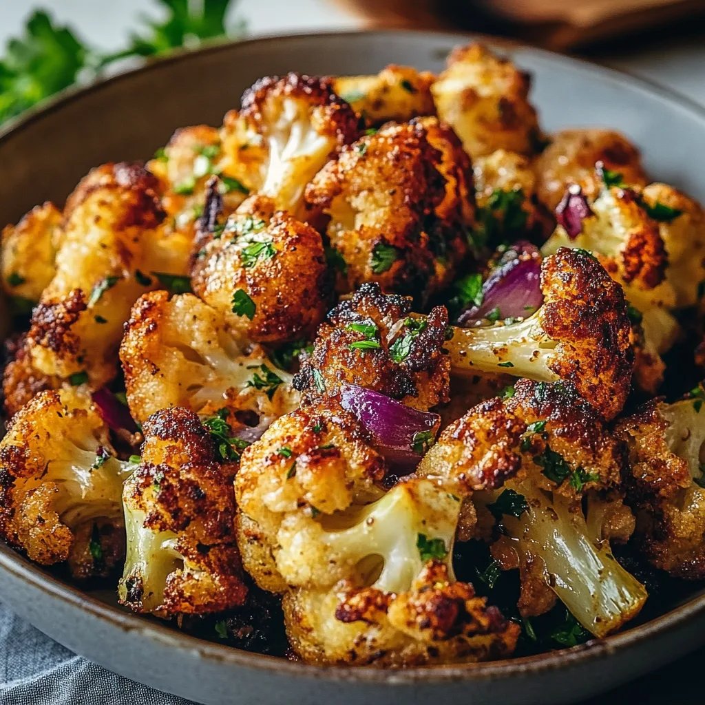 Süß und würzig gebackener Blumenkohl