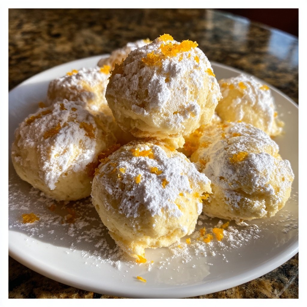 Quarkbällchen mit Orangenabrieb