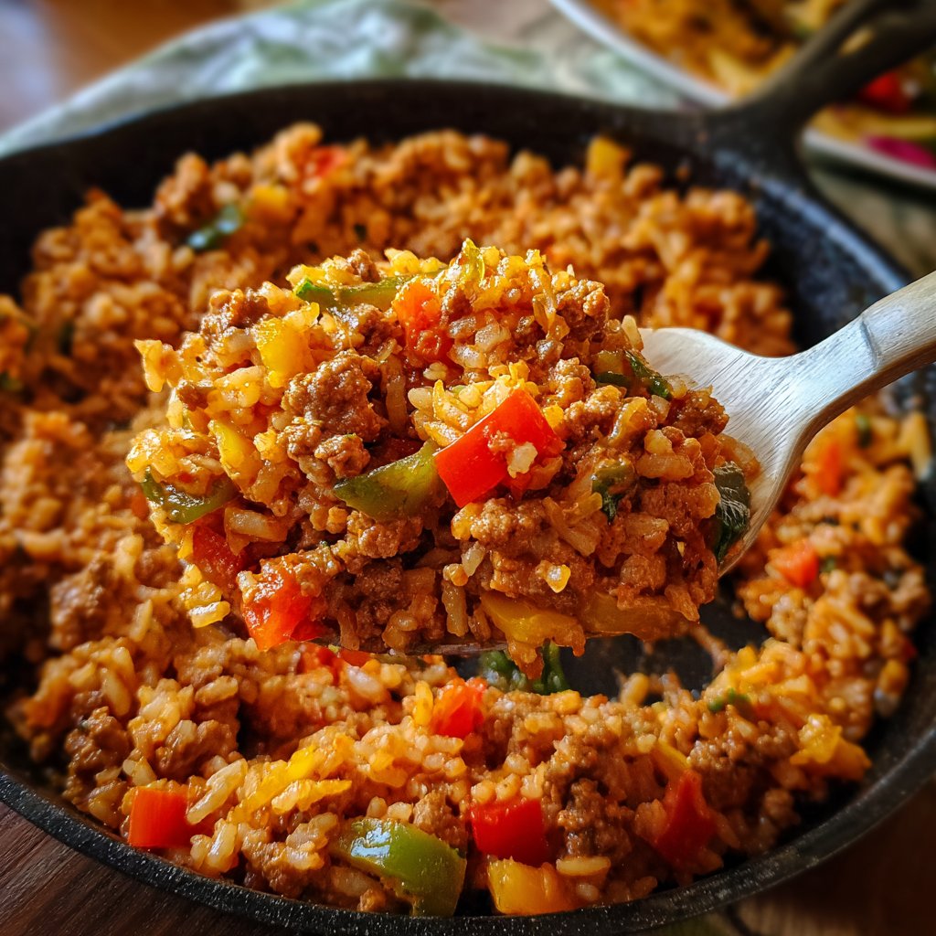 Hackfleisch Reis Pfanne