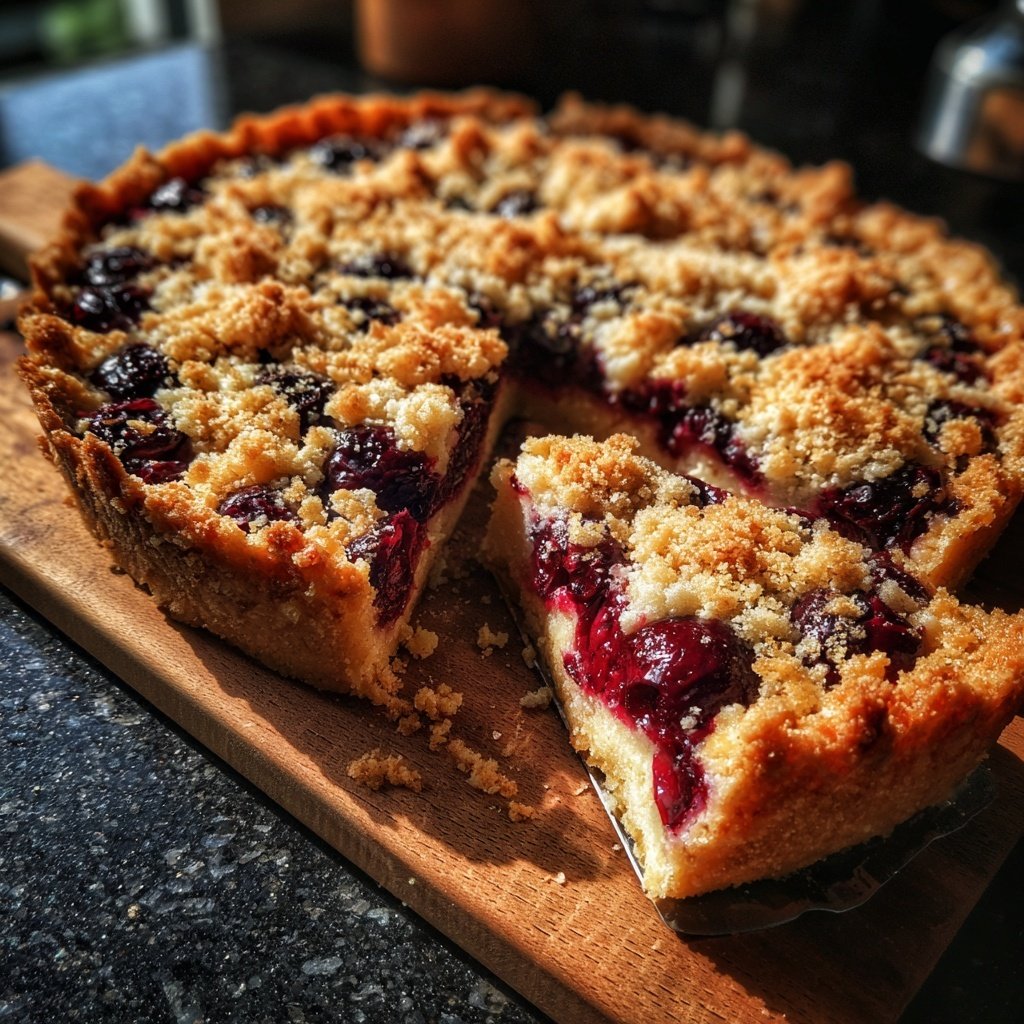 Streuselkuchen Mit Kirschen Vom Blech