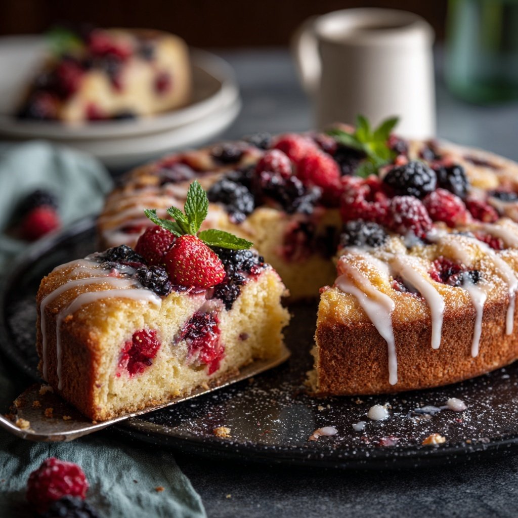 Erdbeerkuchen Mit Beerenmix
