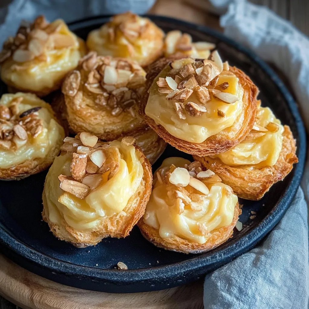 Bienenstich Plätzchen mit Mandelkruste und weißer Schokocreme