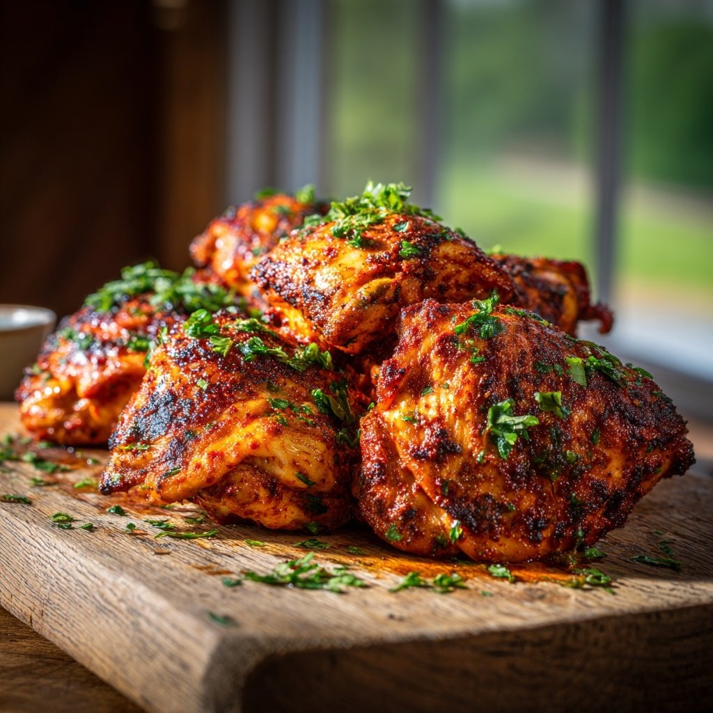 Gegrillte Hähnchenschenkel Mit Paprika Marinade