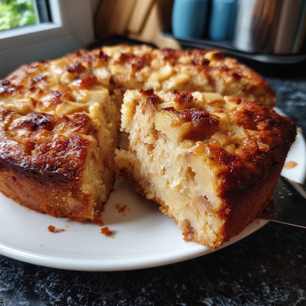 Bananenkuchen mit Apfelstücken