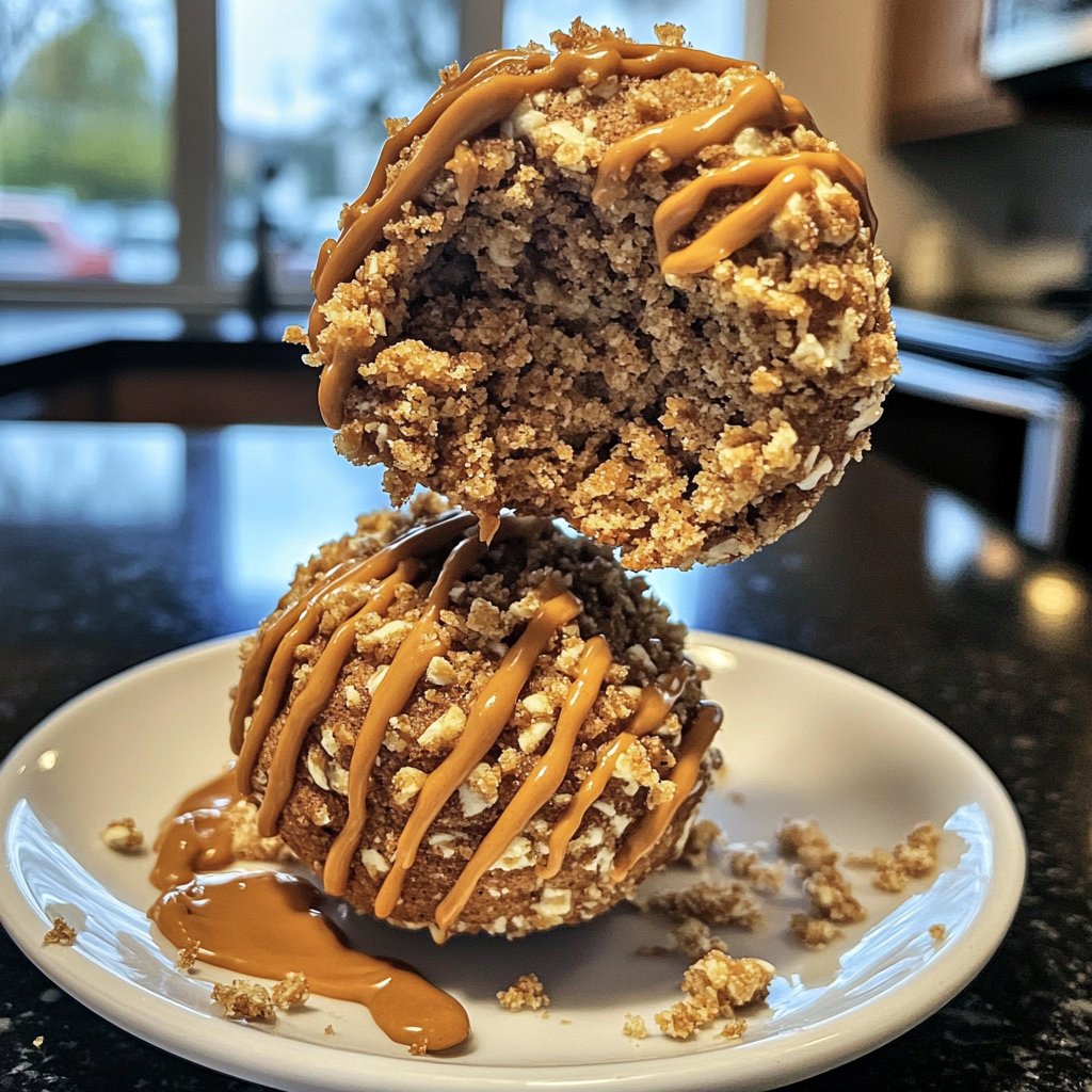 Protein Bällchen mit Erdnussbutter und Hafer