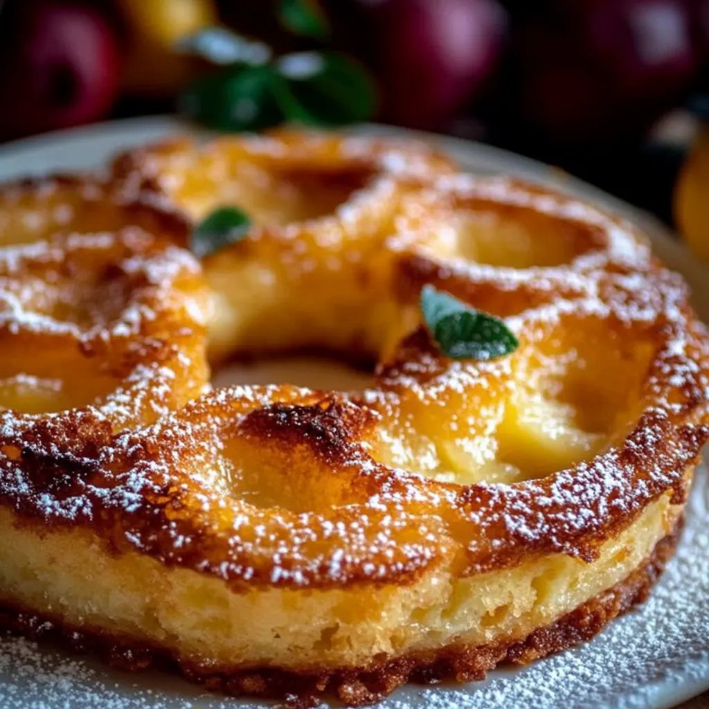 Schnelle gebackene Apfelringe