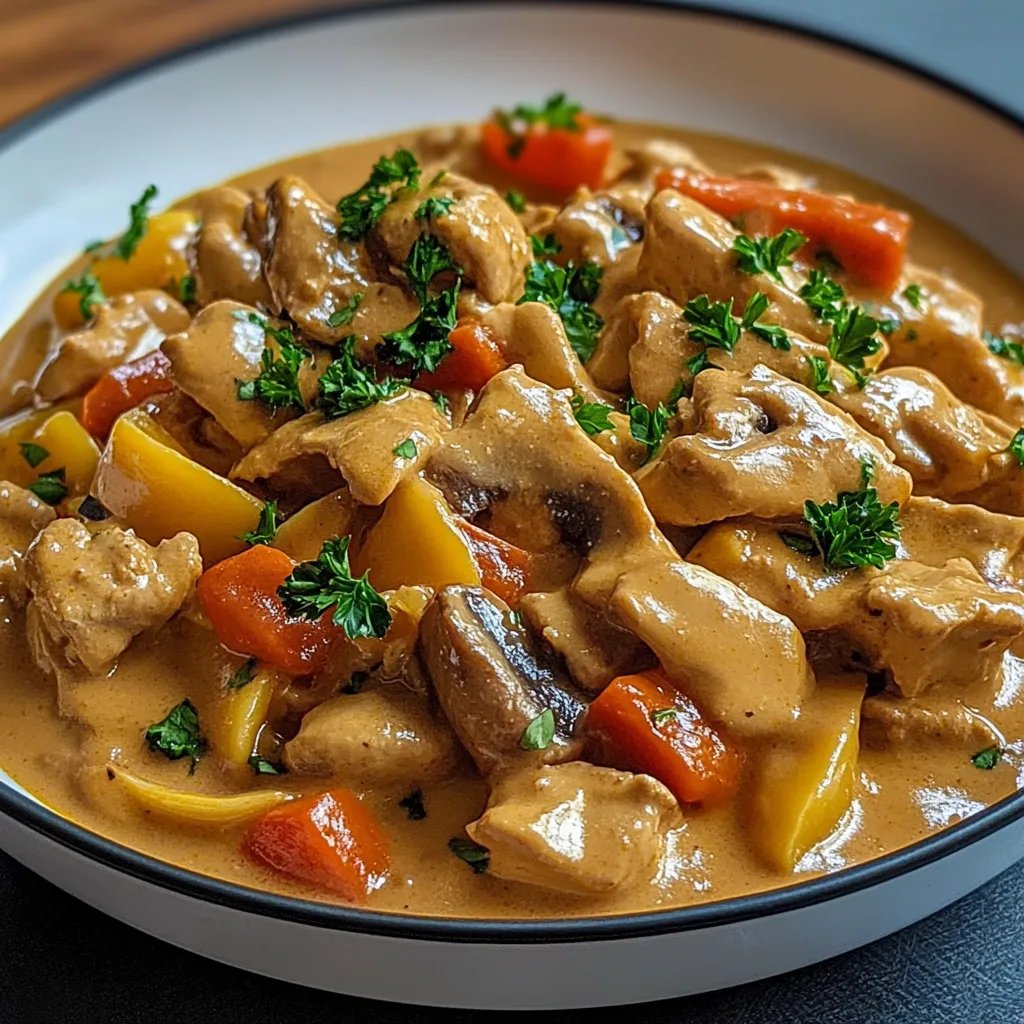 Hähnchen Stroganoff
