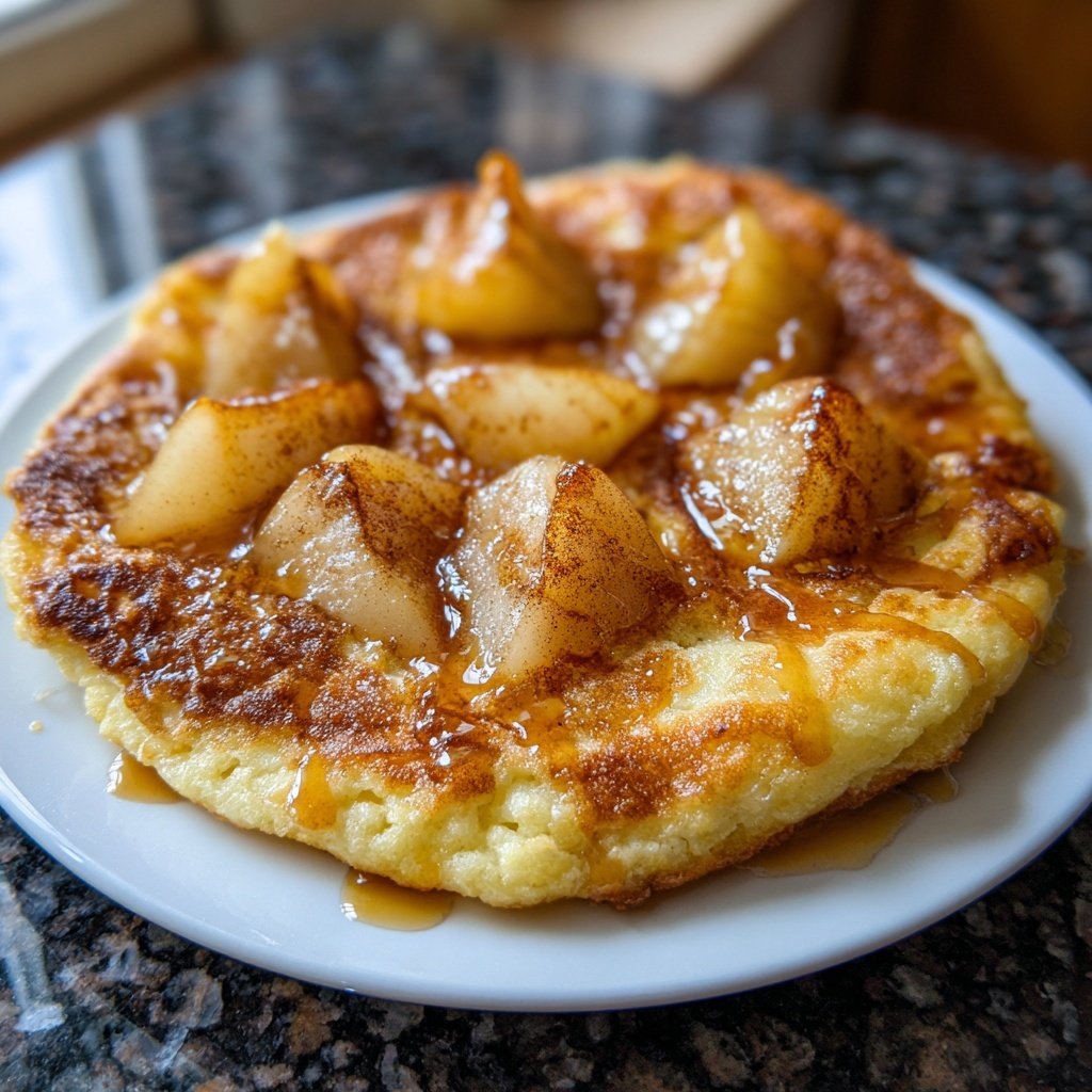 Pfannkuchen mit Birnen und Zimt