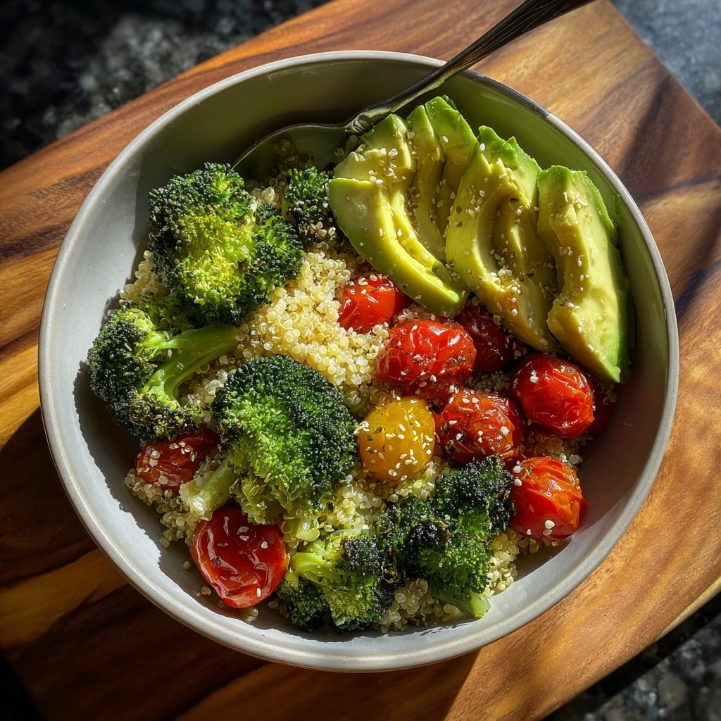 Kalorienarme Quinoa Bowl Mit Brokkoli