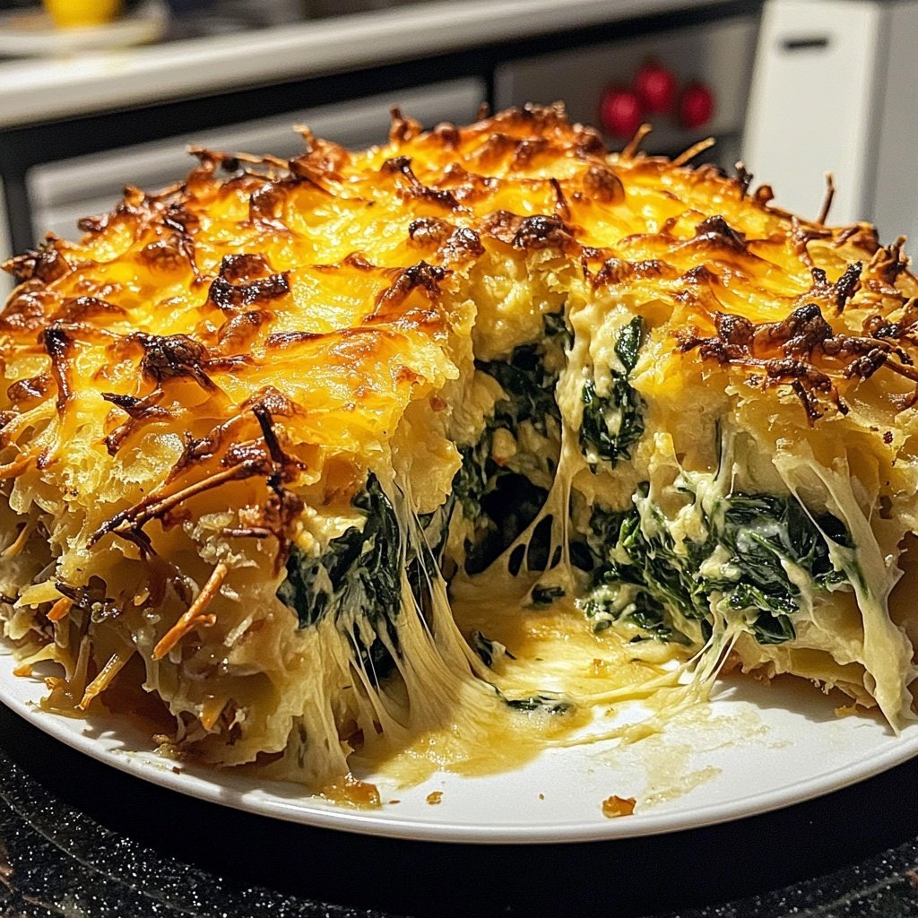 Kartoffelauflauf mit Spinat
