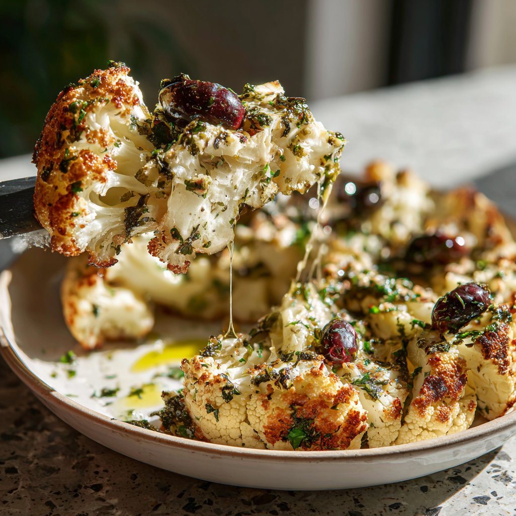 Blumenkohl mit Olivenöl und Kräutern