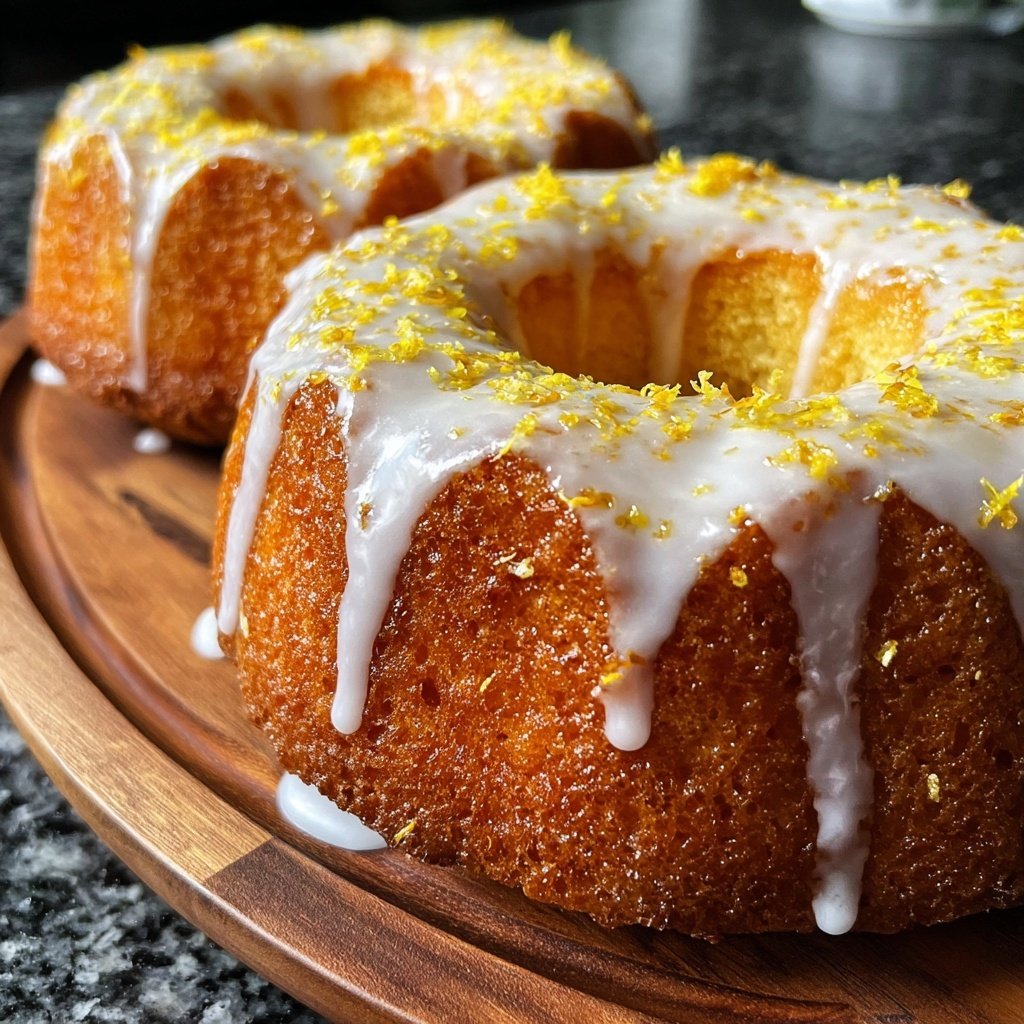 Zitronenkuchen mit Quarkglasur